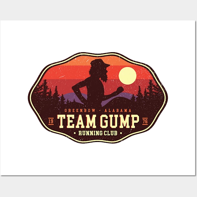 Team Gump Running Club Wall Art by Three Meat Curry